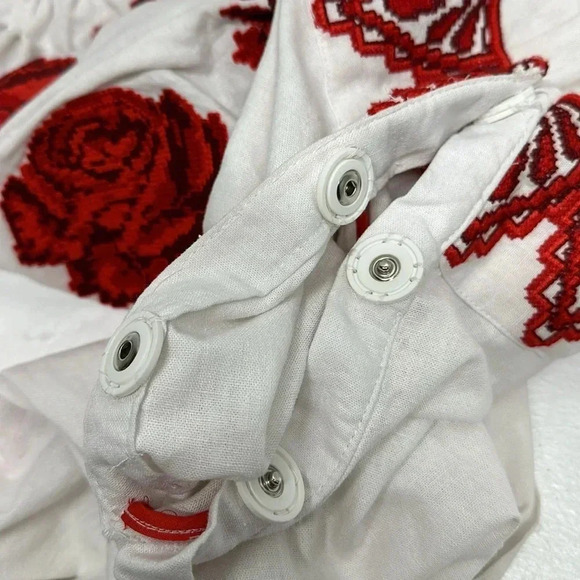 Yuliya Magdych Gzhel One Shoulder Playsuit Jumpsuit Dress Shorts Embroidered 1 - Picture 5 of 7